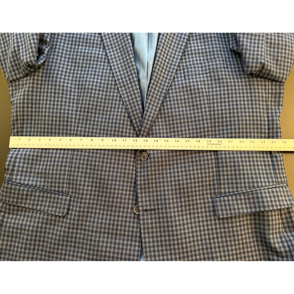 Oak Hill Sport Coat Mens 3XLT (54-56) Blue Check Two-Button Blazer Jacket‎ - Picture 9 of 14